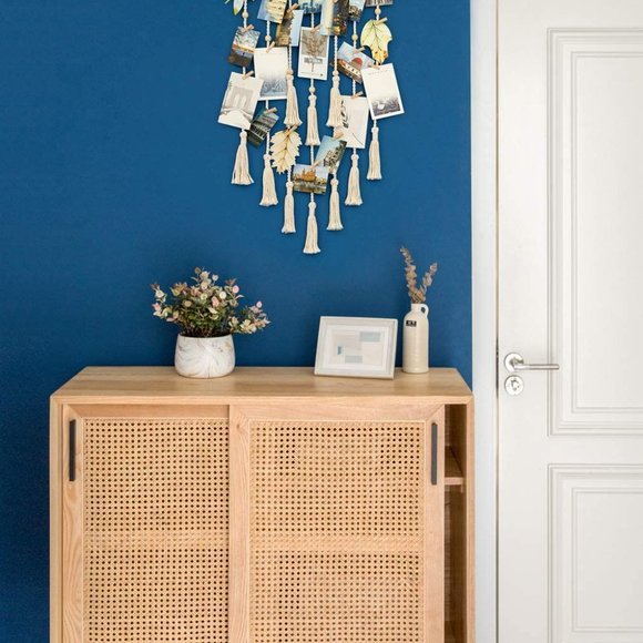 New Ivory Boho Macrame Wall Hanging Photo Display - Picture 4 of 5